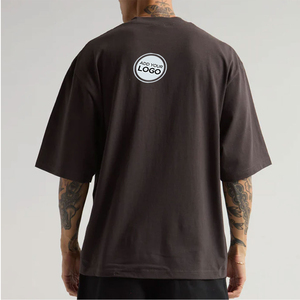 เสื้อยืดคอตตอนหนา 280GSM ทรงโอเวอร์ไซส์ ไหล่ตก สไตล์สตรีทแวร์ ทรงบ็อกซี่  แบบเรียบ - Product Image 1
