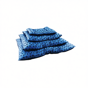 Ensemble de 4 lits pour animaux Yommy, bleu royal avec motif empreinte de patte, pour chiens et chats - Product Image 2