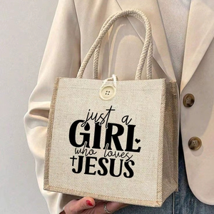 Eco Friendly Jute <b>Gift</b> Packaging <b>Bag</b> Printed Burlap Tote <b>Bag</b> for Promotional Retail Business Use - Product Image 1