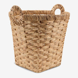 ตะกร้าใส่ผักตบชวาทรงกลมมีหูหิ้วสำหรับจัดการ - Product Image 5