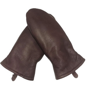 Mitaines d'hiver sportives en cuir écologiques, longueur poignet, doublées de fourrure thermique, pour hommes et femmes - Product Image 4
