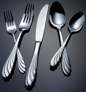 Juego de cubiertos de acero inoxidable con acabado de espejo duradero para mesa de comedor, cocina, restaurante, hotel, catering. - Product Image 6