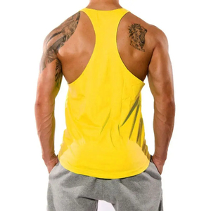 Quick Dry Polyester Cotton Knit Tank <b>Top</b> for Men With Custom Logo Summer <b>Loose</b> Design Sleeveless T-shirts Sports <b>Vest</b> - Product Image 6