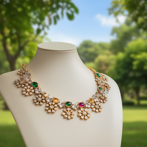Kemp Stone Embellished Short Necklace Set-Fashion Jewelry - Product Image 2