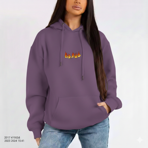 เสื้อฮู้ดโอเวอร์ไซส์ลำลองสำหรับผู้หญิง ทรงหลวม อุ่น นุ่ม แขนยาว แฟชั่นสตรีท - Product Image 1