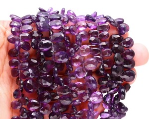 Natural <b>Amethyst</b> Pear Briolette Beads Gemstone Beads With Drilled Hole Wholesale Bulk For Jewelry Making From India Supplier - Product Image 4