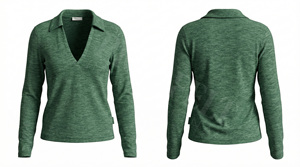 Camisetas Polo Casuales de Manga Larga con Cuello en V, Personalizadas con Logotipo de Marca Privada, Tejido Elástico Suave y Cómodo - Product Image 5