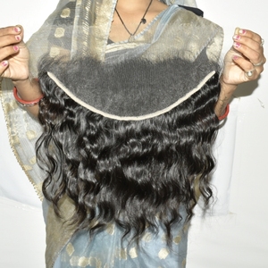 Wholesale 100% Unprocessed Black Indian Temple Remy Human Hair <b>Extensions</b> <b>Cheap</b> 13*6 Hd Frontal Wavy Machine Double Weft Hair - Product Image 1