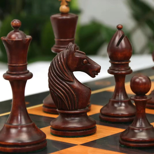 Échiquier Rectangulaire Rustique Poli Écologique ILAHI 100% Fait Main en Bois Pur Style Animalier/Amoureux Taille Personnalisée - Product Image 1