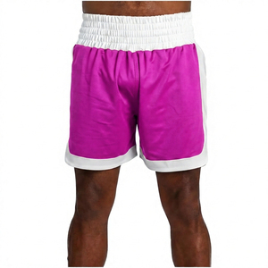 Pantalones Cortos de Boxeo Unisex Azul Claro con Ribete Blanco, Corte Regular, Elásticos, de Secado Rápido y Transpirables, Ropa de Artes Marciales para Adultos - Product Image 6