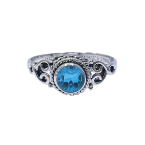 Blue <b>Quartz</b> Moissanite <b>Ring</b> (3.6 Grams) - Product Image 2