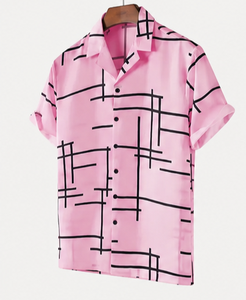 เสื้อเชิ้ตลำลองแขนสั้นผู้ชายคอปกพับได้สำหรับฤดูร้อน - Product Image 5