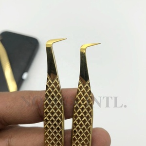 ชุดแหนบถอนขนตาแบบสแตนเลส90องศาชุบทองพร้อมโลโก้ตามสั่ง - Product Image 6