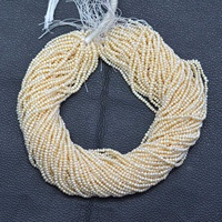 Perles de culture d'eau douce naturelles blanches lisses de 2 mm et 3 mm, perles de forme pomme de terre, pierres précieuses originales, ensemble de colliers, cadeau pour femmes et filles