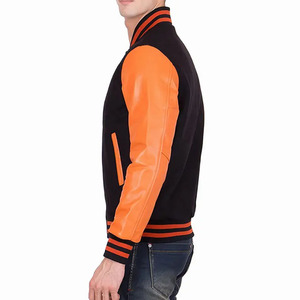 2024 Premium Quality Unisex Custom Design Wool Varsity Letterman <b>Jackets</b> Plus Size Wholesale Long Sleeves Stand Cartoon Print - Product Image 1