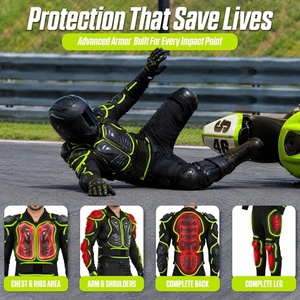 Blouson de moto blindé respirant en maille à manches longues pour la conduite urbaine, les voyages, l'aventure et les tout-terrain - Product Image 5
