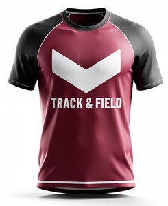 T-shirt de sport à col rond, séchage rapide, manches raglan, haut d'entraînement 100 % polyester, coupe ample, personnalisé, anti-plis pour homme - Product Image 1