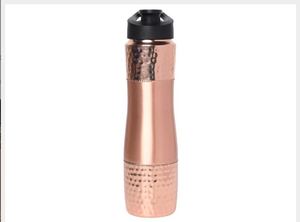 Pure Copper Portable Water <b>Bottle</b> with <b>Sipper</b> 1000ml Capacity Customized for Ayurveda Health Benefits and Home Use - Product Image 2