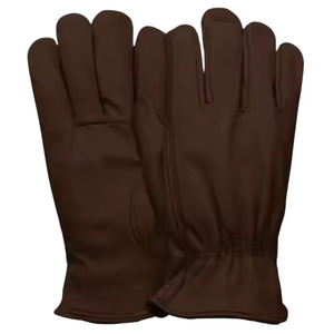 Best Performance Heavy Duty Cowhide Grain Leather General Purpose <b>Driver</b> <b>Gloves</b> Elastic Cuff Tear-Resistant Industrial Safety - Product Image 6