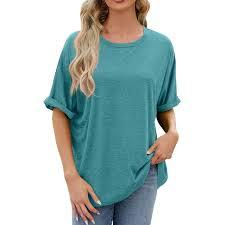 Camiseta Holgada de Verano para Mujer STELLAR Simple Touch, Ecológica, Casual, Cuello Redondo, Manga Corta, Poliéster/Algodón Terciopelo - Product Image 2