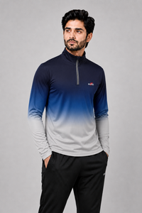 T-shirt pour homme à demi-zip avec sublimation, services de fabrication OEM, ODM et de marque privée, respirant, coupe classique - Product Image 3