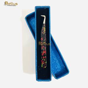 แหนบต่อขนตาแบบมืออาชีพ 90 องศา สแตนเลสสองสี ปลายแหลม รับทำโลโก้ ขายส่ง - Product Image 5