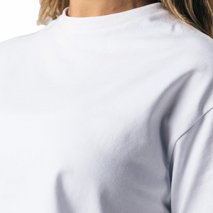 เสื้อยืดครอปผู้หญิงคุณภาพสูง ผ้าเจอร์ซีย์คอตตอนระบายอากาศดี ลายเรียบ สไตล์ฮิปฮอป เหมาะสำหรับใส่ในฤดูร้อน สตรีทแวร์ - Product Image 5