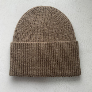 Wholesale Custom High Quality 100% Wool Cuffed Ribbed Beanie Cuffed Style Breathable Winter Plain Knitted Hats <b>Warm</b> Custom Logo - Product Image 6