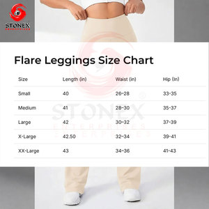 Leggings Deportivos STONEX para Mujer, Cintura Alta, Corte Acampanado, Color Sólido, Franja Lateral, Pantalones de Yoga Transpirables, Tejidos, Largos - Product Image 5