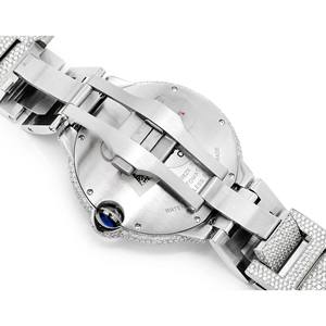 Montre pour homme en acier inoxydable avec bracelet de 20 mm, édition de luxe Hip Hop, sertie de moissanite glacée et de diamants VVS, mouvement à quartz, finition premium tendance - Product Image 4