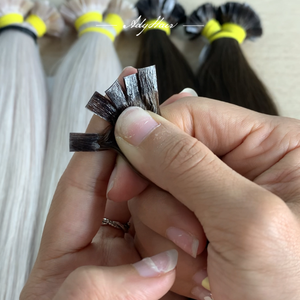 Extensiones de cabello humano virgen de queratina 100% prémium, punta plana, proveedor de fábrica personalizado vietnamita dibujado, venta al por mayor - Product Image 4