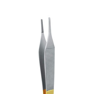Pinzas de Cirugía Plástica T/C Adson de 4.75" (12cm), Rectas, Punta Fina, Carburo de Tungsteno, Semi-Recubiertas en Oro, Instrumento Quirúrgico - Product Image 2