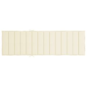 78.7\"x27.6\" Cream Oxford Fabric Sun <b>Lounger</b> <b>Cushion</b> Outdoor Pillows & <b>Cushions</b> 1.2\" Thick - Product Image 5