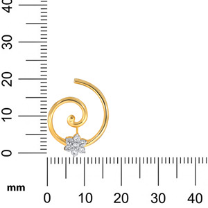 Anillo Espiral de Lujo en Tono Dorado con Diseño Floral Cultivado en Laboratorio, Elegante Diseño de Espiral Abierta y Centro de Flor Brillante - Product Image 5