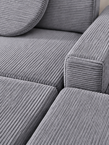 Ensemble de canapé modulaire gris pour enfants par Emerald Charming Square, canapé lounge de taille enfant avec tissu haut de gamme personnalisé pour hôtel, salon - Product Image 5