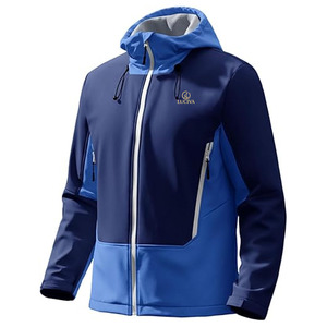Chaqueta Técnica Softshell para Hombre LUCIVA Azure Zenith, Corte Ajustado, con Cuello Alto y Logotipo Frontal, para Todo Tipo de Clima - Product Image 1