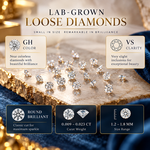 Diamants cultivés en laboratoire en vrac en gros 0,009-0,023 CT |   Diamant rond brillant couleur GH pureté VS taille excellente 1,2-1,8 MM Fournisseur exportateur - Product Image 5