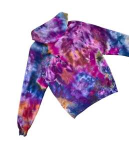 Sudadera con Capucha Tie Dye para Mujer, de Algodón Tejido, Estilo Casual para Otoño, con Bolsillos, Manga Larga - Product Image 3