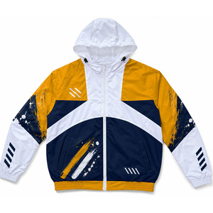 Ensembles de veste et pantalon de survêtement personnalisés de haute qualité, en nylon imprimé, avec fermeture éclair, coupe oversize, coupe-vent, pour hommes - Product Image 6