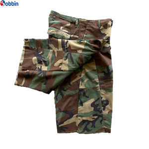 Pantalones Cortos Cargo de Camuflaje Vintage para Hombre, 100% Algodón, Ecológicos, de Secado Rápido, Transpirables, de Cintura Alta, con Parches Lavados - Product Image 3