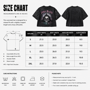 T-shirt unisexe court 100 % coton 260 GSM imprimé DTG avec motif en strass, streetwear épais, ourlet personnalisé vieilli - Product Image 5