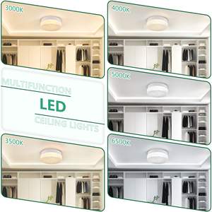 Plafonnier encastré 24W, LED ronde de 12 pouces, profil bas, pour chambre à coucher, salon, salle à manger, blanc - Product Image 4