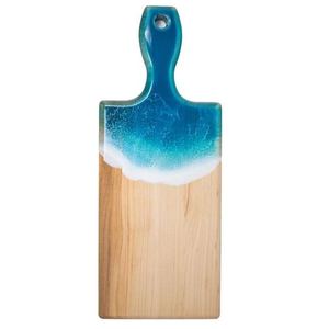 Planche à découper en bois et résine sur mesure, plateau à fromages et charcuteries en résine époxy durable de 2,0 cm d'épaisseur, compatible lave-vaisselle, forme personnalisée - Product Image 1