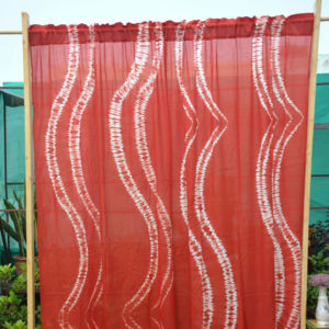 Rideau imprimé tie-dye coloré en coton doux, panneau de fenêtre style bohème pour salon, chambre, appartement, villa, vente en gros - Product Image 5