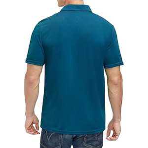 Chemise de golf pour homme, coupe classique, à manches courtes, boutonnée, en tissu tissé respirant et anti-boulochage, séchage rapide, en Spandex/Polyester, avec logo personnalisé - Product Image 2