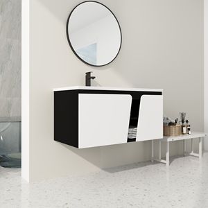 40\" Floating <b>Wall</b> <b>Mounted</b> Bathroom Vanity with Ceramic Sink & Soft-Close <b>Cabinet</b> Door - Product Image 6