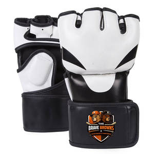 Gants de MMA en cuir professionnels pour l'entraînement et le sparring avec rembourrage durable, design léger, support de poignet sécurisé, unisexe - Product Image 1