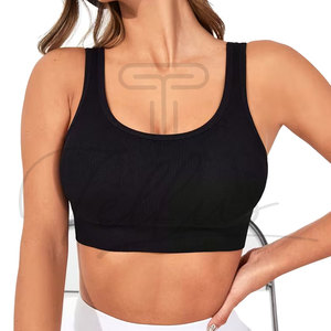 Hot Selling Plus Size Women Sports <b>Bra</b> Quick Dry Breathable High Support Yoga Front Logo Low Price - Product Image 4