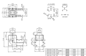 50mA micro <b>Push</b> <b>Button</b> Touch LED Tact <b>switch</b> DIP Horizontal Type SFNHJL - Product Image 2