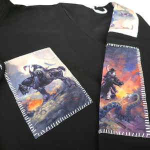 เสื้อฮู้ดดี้ผ้าฝ้ายหนาน้ำหนักมากสำหรับผู้ชาย ล้างสีแบบแอซิดวอช ผ้าเฟรนช์เทอร์รี่ พร้อมปักลายปะแบบกำหนดเอง - Product Image 4